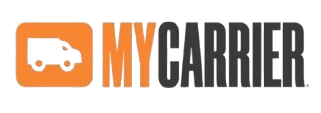 MyCarrier transportation management platform logo on a dark background