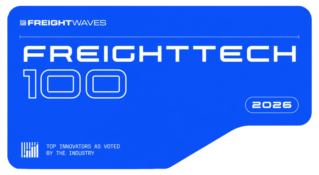 FreightWaves FreightTech 100 2026 blue recognition graphic on black background