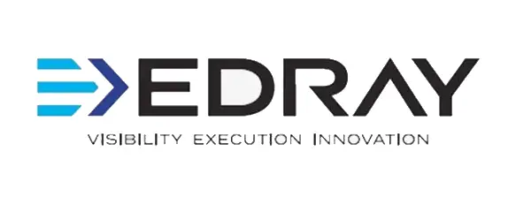 Edray logistics technology logo with visibility execution innovation tagline